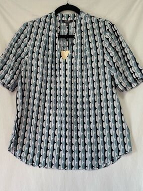 NYDJ Women's “Charming Top, Jeanne Geo” print blouse NWT Size Sm
